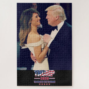 President Trump en Melanai dansen Legpuzzel