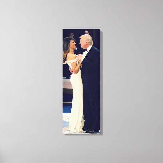 President Trump en Melania Dancing Canvas Afdruk (Voorkant)