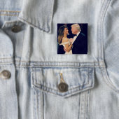 President Trump en Melania Dancing Vierkante Button 5,1 Cm (In situ)
