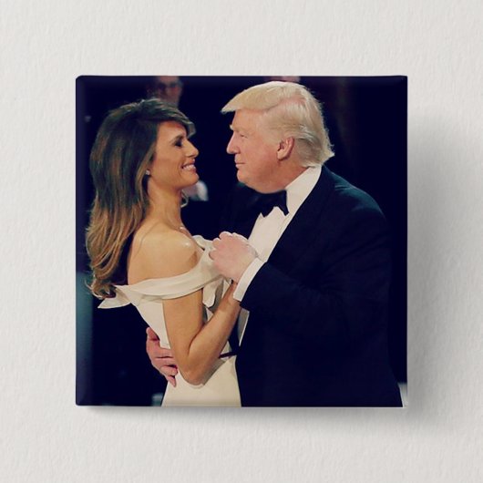 President Trump en Melania Dancing Vierkante Button 5,1 Cm (Voorkant)