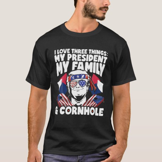 President Trump Family Cornhole MAGA Bean Bag juli T-shirt (Voorkant)