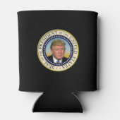 President Trump-foto Presidentieel zegel Blikjeskoeler (Achterkant)