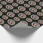 President Trump-foto Presidentieel zegel Cadeaupapier (Hoek)