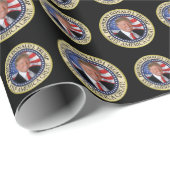 President Trump-foto Presidentieel zegel Cadeaupapier (Rol Hoek)