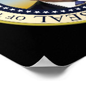 President Trump-foto Presidentieel zegel Poster (Hoek)