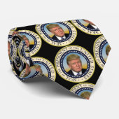 President Trump-foto Presidentieel zegel Stropdas (Opgerold)