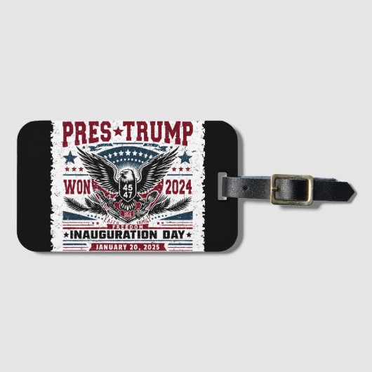 President Trump Gewonnen 2024 Bagagelabel (Voorkant (horizontaal))