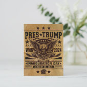 President Trump Gewonnen 2024 Briefkaart (Staand voorkant)
