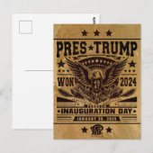 President Trump Gewonnen 2024 Briefkaart (Voorkant / Achterkant)