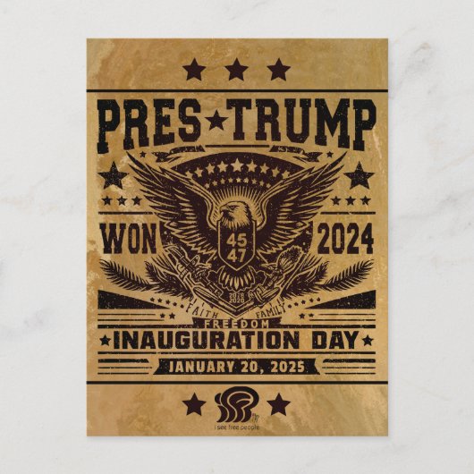 President Trump Gewonnen 2024 Briefkaart (Voorkant)