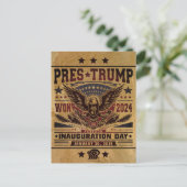 President Trump Gewonnen 2024 Briefkaart (Staand voorkant)