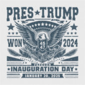 President Trump Gewonnen 2024 Sticker (Voorkant)