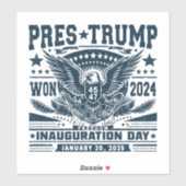 President Trump Gewonnen 2024 Sticker (Vel)