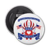 President Trump Great America knopflesopener Button Flesopener (Voorkant)