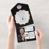 President Trump Great Epic Wedding Wonderful All In One Uitnodiging (Afscheurbaar)