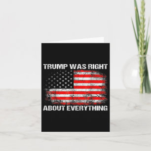 President Trump had in alles gelijk Kaart