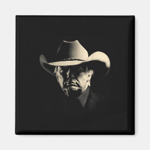 President Trump Hoofd Cowboy USA 2024 Stemming Magneet