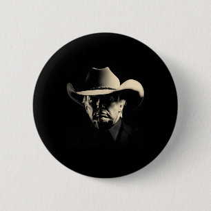President Trump Hoofd Cowboy USA 2024 Stemming Ronde Button 5,7 Cm