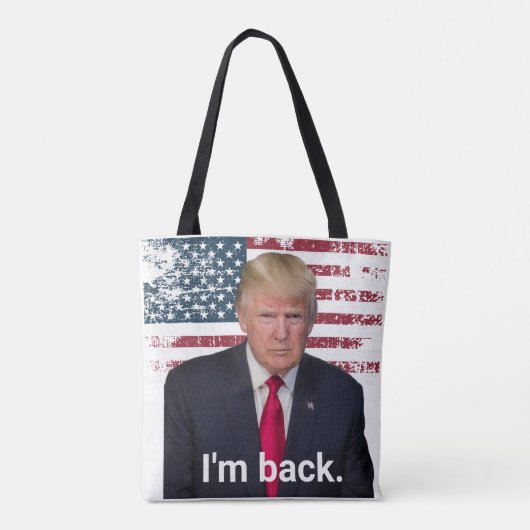 President Trump Ik Ben Terug Tote Bag (Achterkant)
