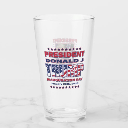 President Trump Inauguratie 2025 Glas (Achterkant)