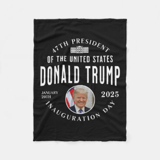 President Trump Inauguratie Dag 2025 Memorabilia Fleece Deken