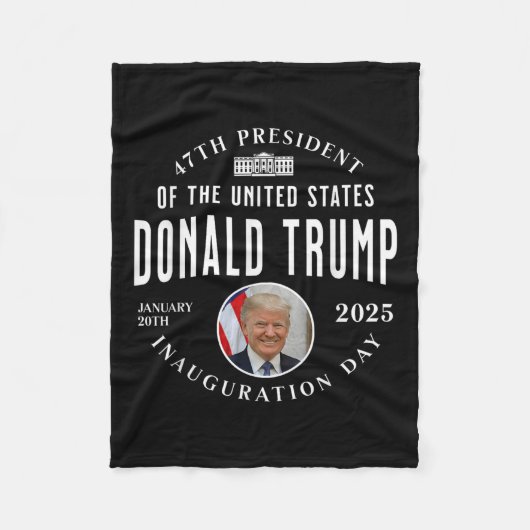 President Trump Inauguratie Dag 2025 Memorabilia Fleece Deken (Voorkant)