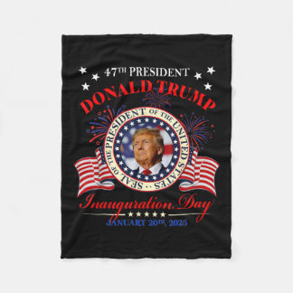 President Trump Inauguratie Dag 2025 Memorabilia Fleece Deken