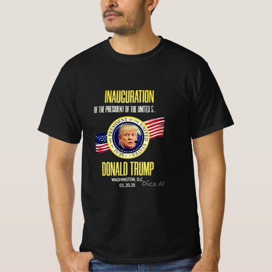 President Trump inauguratiedag 2025 T-shirt (Voorkant)