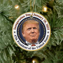 President Trump Inauguratiedag 20 januari 2025 Keramisch Ornament