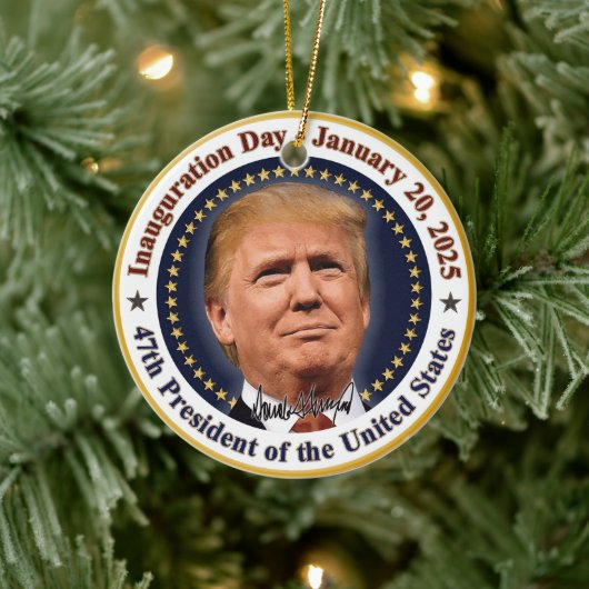 President Trump Inauguratiedag 20 januari 2025 Keramisch Ornament (Boom)