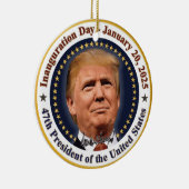 President Trump Inauguratiedag 20 januari 2025 Keramisch Ornament (Rechts)