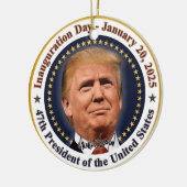 President Trump Inauguratiedag 20 januari 2025 Keramisch Ornament (Links)