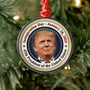 President Trump Inauguratiedag 20 januari 2025 Metalen Ornament