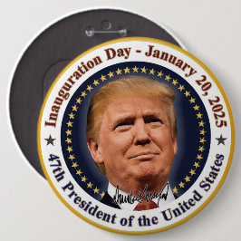 President Trump Inauguratiedag 20 januari 2025 Ronde Button 6,0 Cm