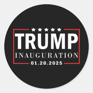 President Trump inauguratiedag 20 januari Ronde Sticker