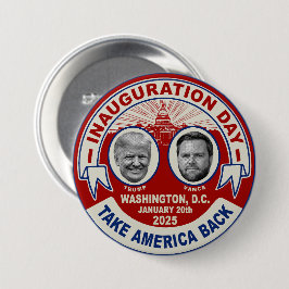 President Trump Inauguratiedag Souvenir Retro Ronde Button 7,6 Cm