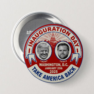President Trump Inauguratiedag Souvenir Retro Ronde Button 7,6 Cm