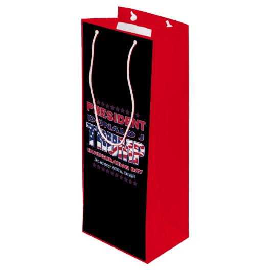 President Trump inauguratiedag Wijn Cadeautas (Achterkant Gekanteld)