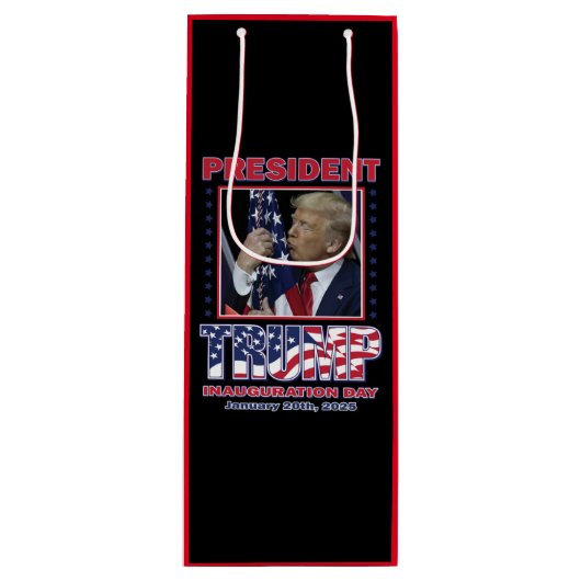 President Trump inauguratiedag Wijn Cadeautas (Voorkant)