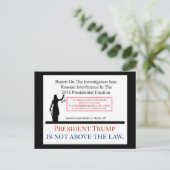 President Trump is niet boven de wetshandschilder Briefkaart (Staand voorkant)