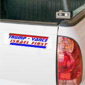 President TRUMP JD VOORUIT ISRAEL FIRST-beleid Bumpersticker (Op Truck)