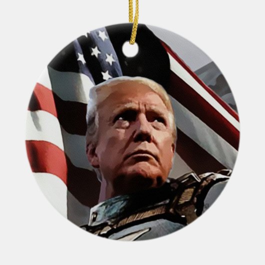 President Trump Keramisch Ornament (Voorkant)