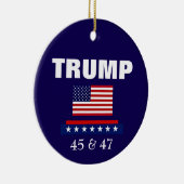 PRESIDENT TRUMP KERSTVERSIERING KERAMISCH ORNAMENT (Rechts)