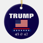 PRESIDENT TRUMP KERSTVERSIERING KERAMISCH ORNAMENT (Voorkant)
