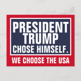 President Trump kiest zelf voor de VS Briefkaart