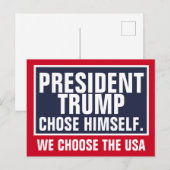 President Trump kiest zelf voor de VS Briefkaart (Voorkant / Achterkant)