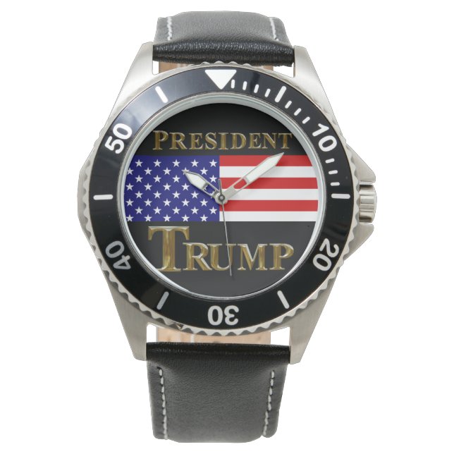 PRESIDENT TRUMP KIJKT HORLOGE (Voorkant)