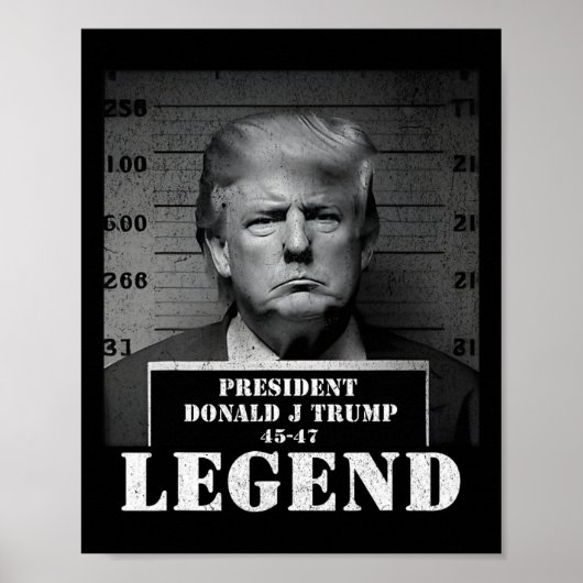 President Trump Legend Mugshot Poster (Voorkant)