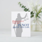 President Trump ligt niet boven de wet Lady Justic Briefkaart (Staand voorkant)