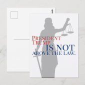 President Trump ligt niet boven de wet Lady Justic Briefkaart (Voorkant / Achterkant)